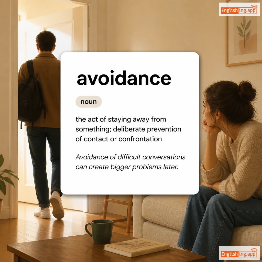 avoidance definition card — visual illustration of the meaning