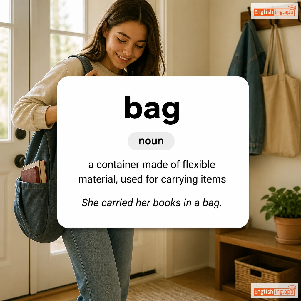 bag definition card — visual illustration of the meaning