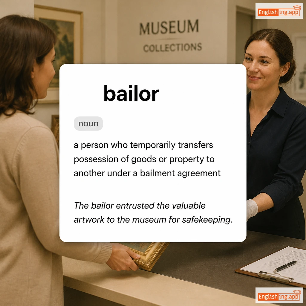 bailor definition card — visual illustration of the meaning