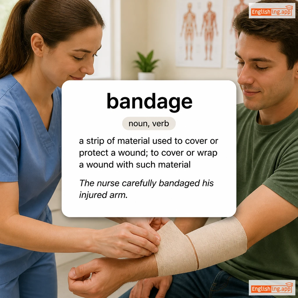 bandage definition card — visual illustration of the meaning