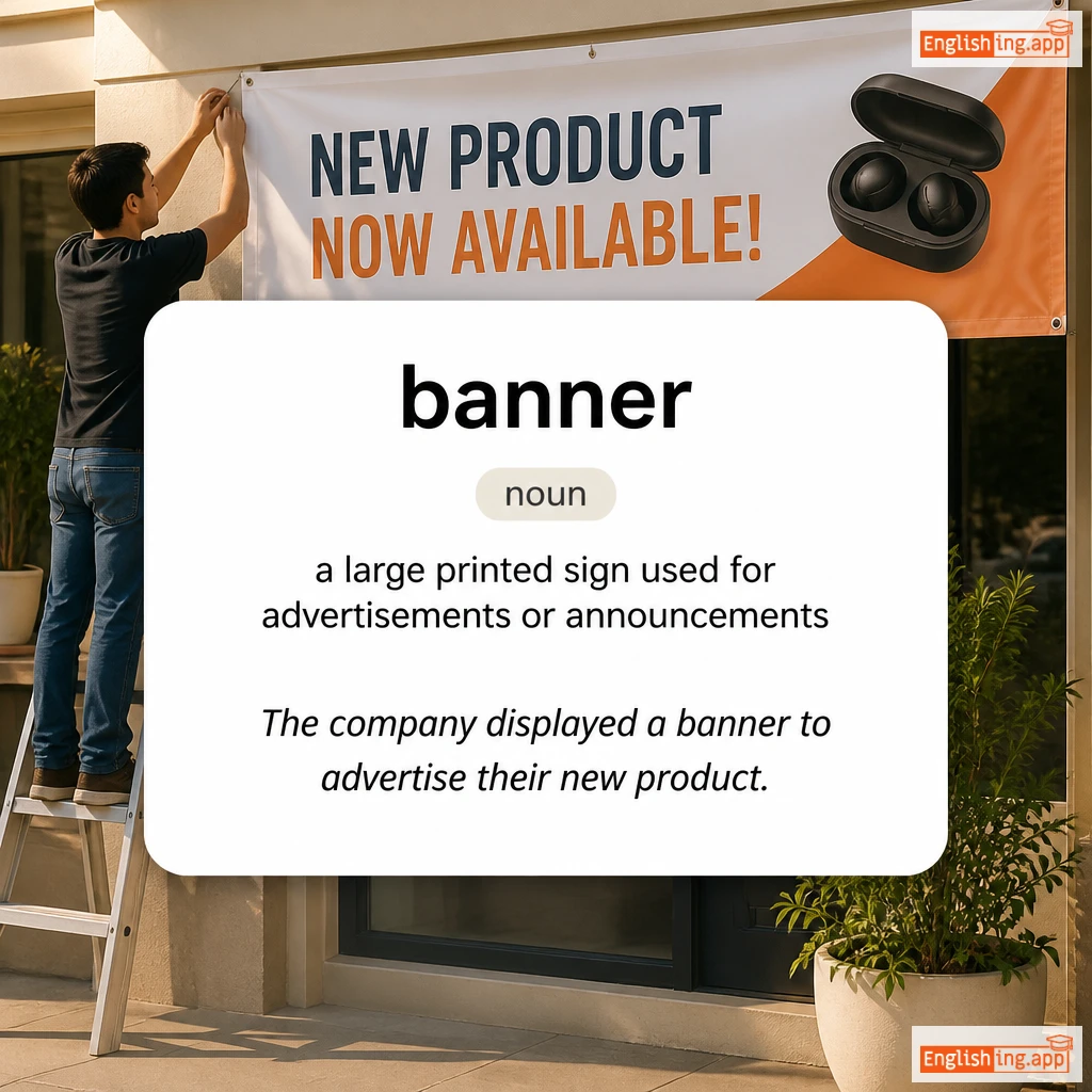 banner definition card — visual illustration of the meaning