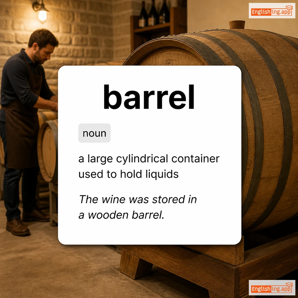 barrel definition card — visual illustration of the meaning