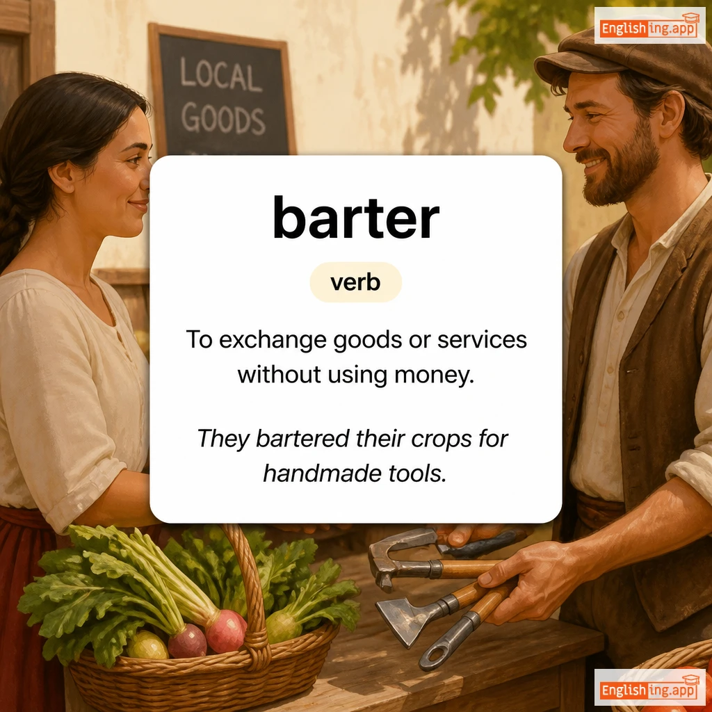 barter definition card — visual illustration of the meaning