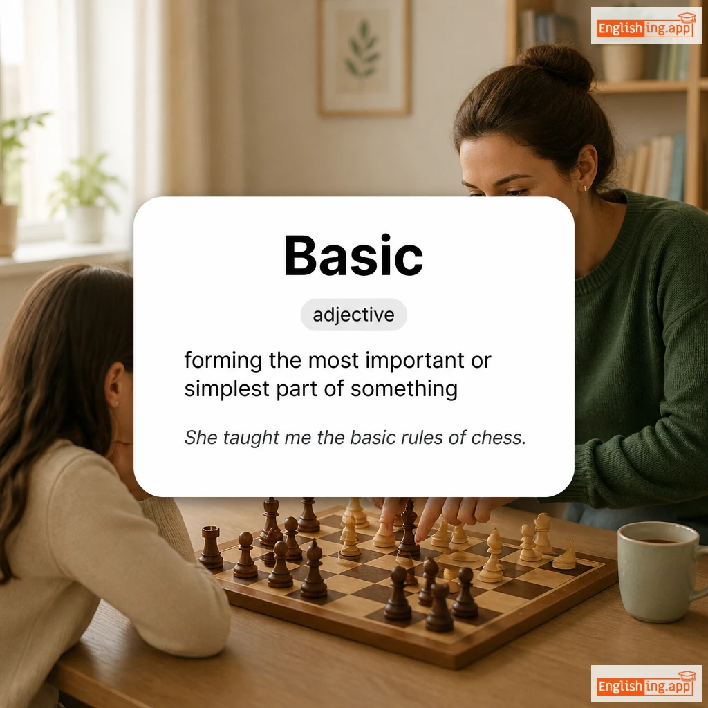Basic definition card — visual illustration of the meaning