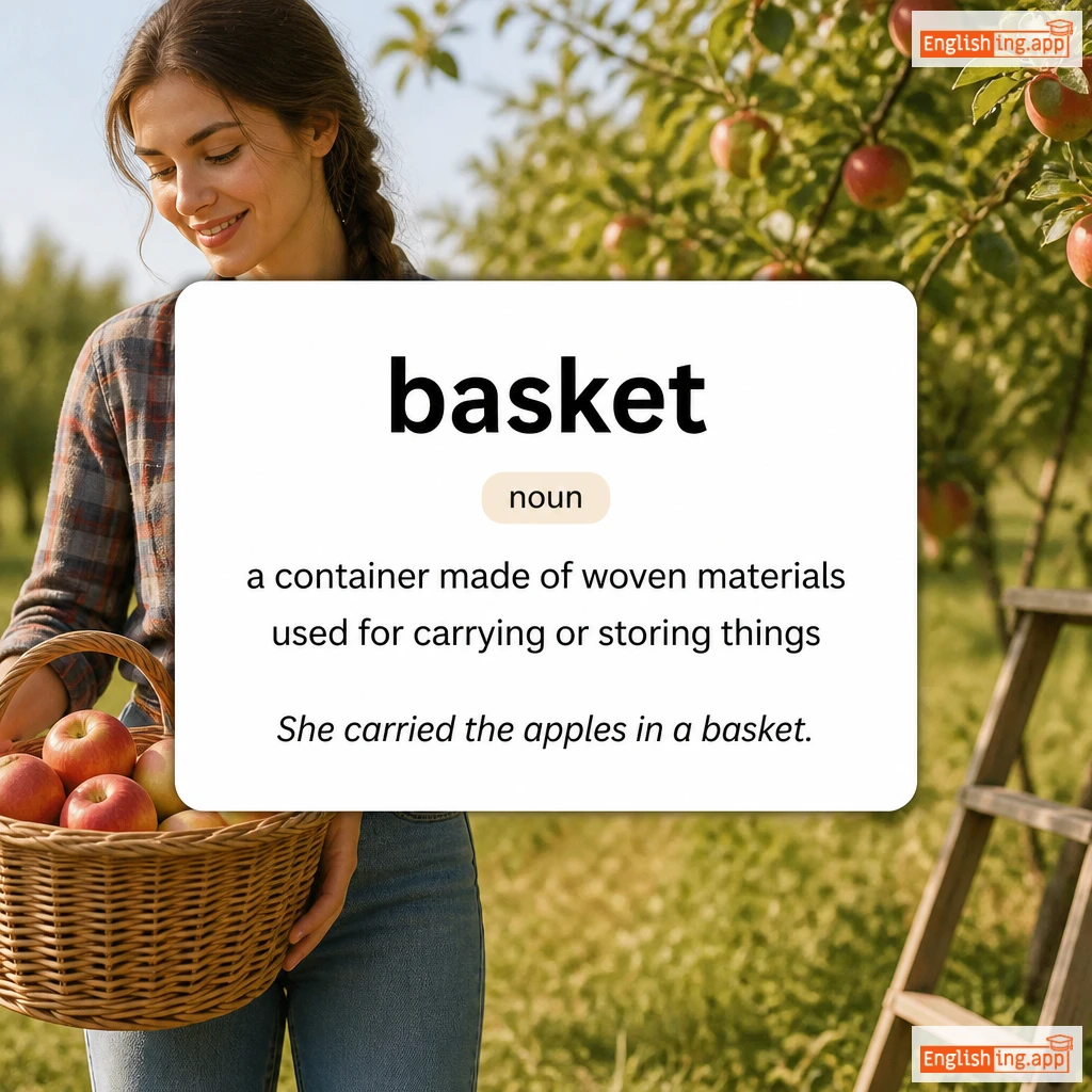 basket definition card — visual illustration of the meaning