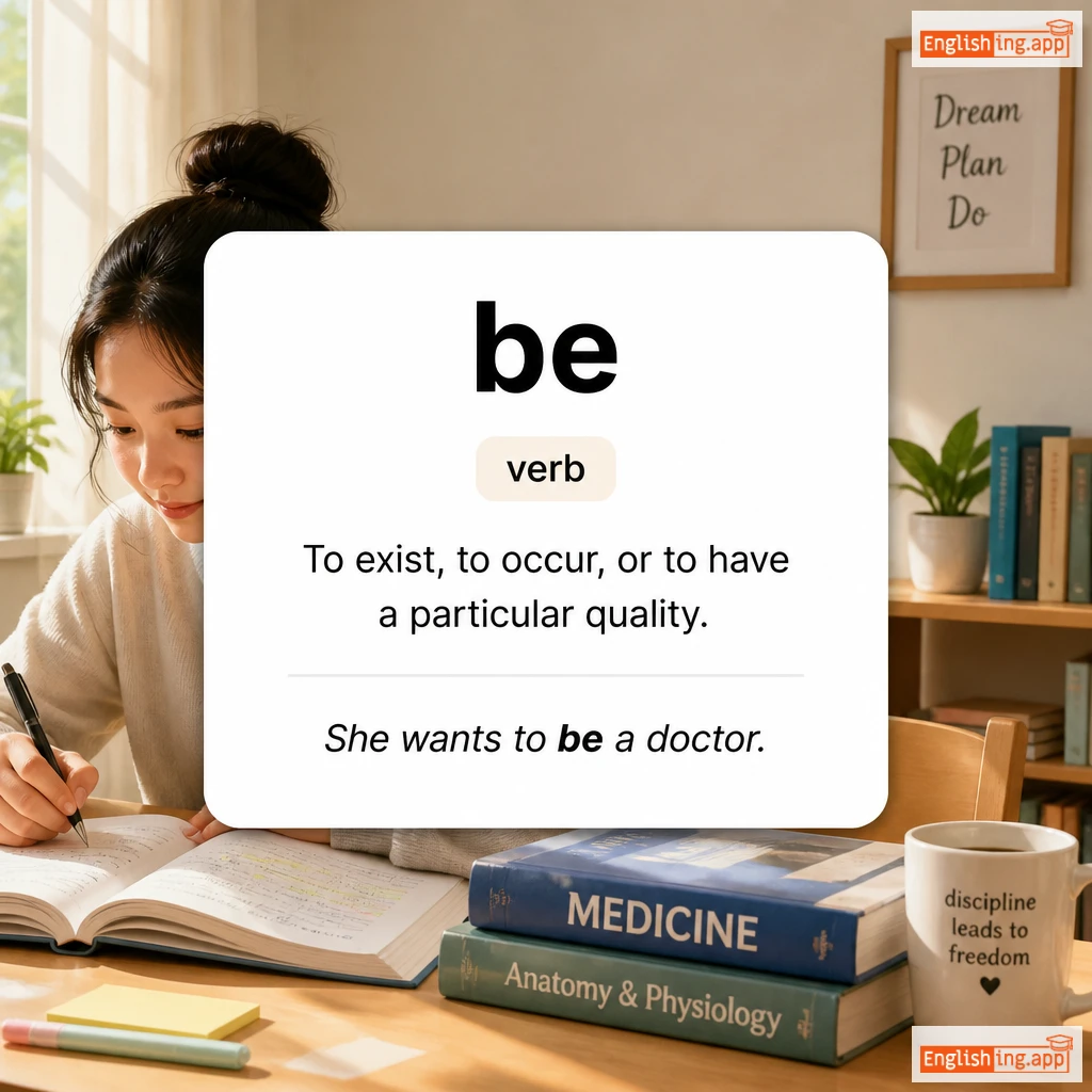be definition card — visual illustration of the meaning