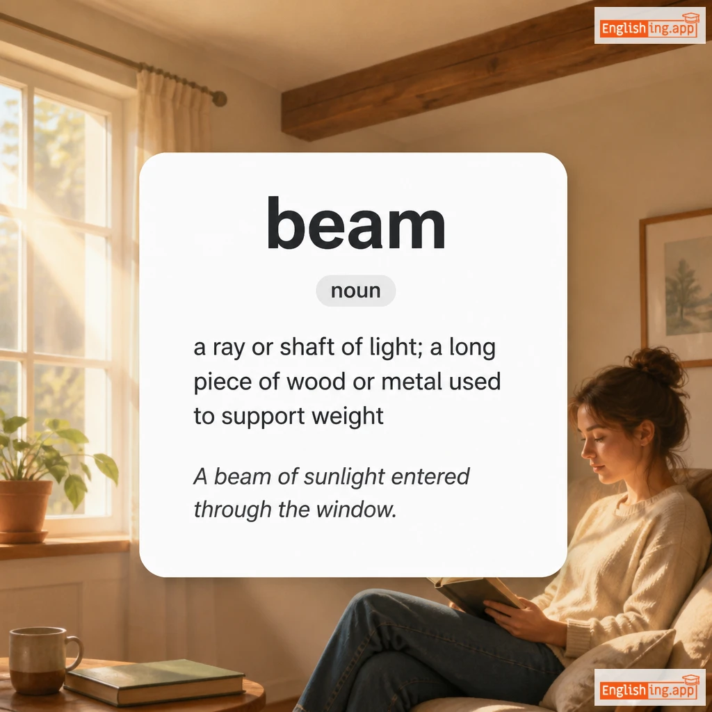 beam definition card — visual illustration of the meaning