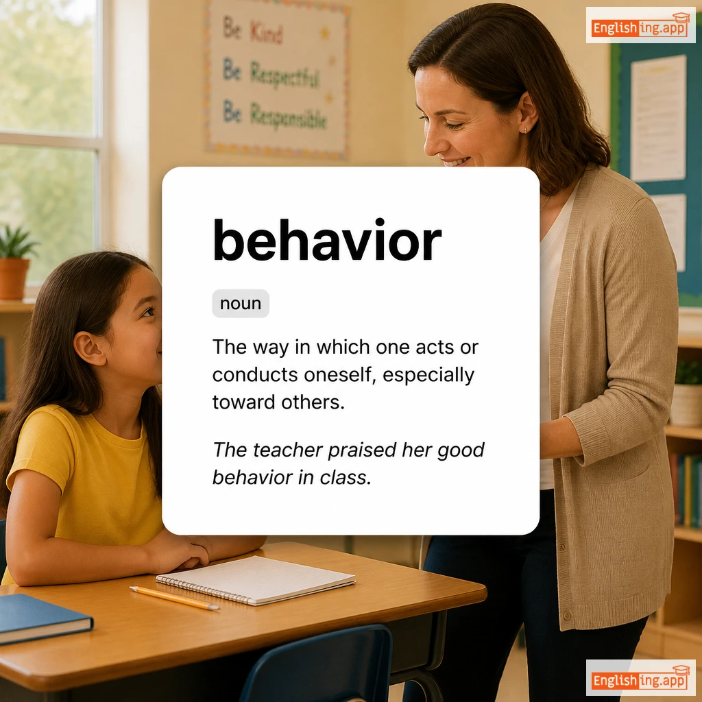 behavior definition card — visual illustration of the meaning