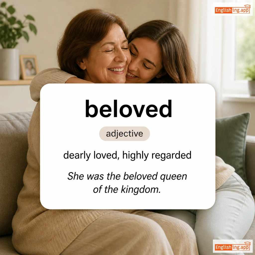 beloved definition card — visual illustration of the meaning