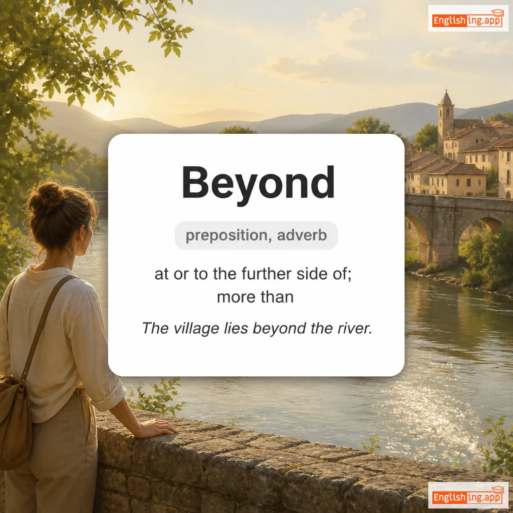 Beyond definition card — visual illustration of the meaning