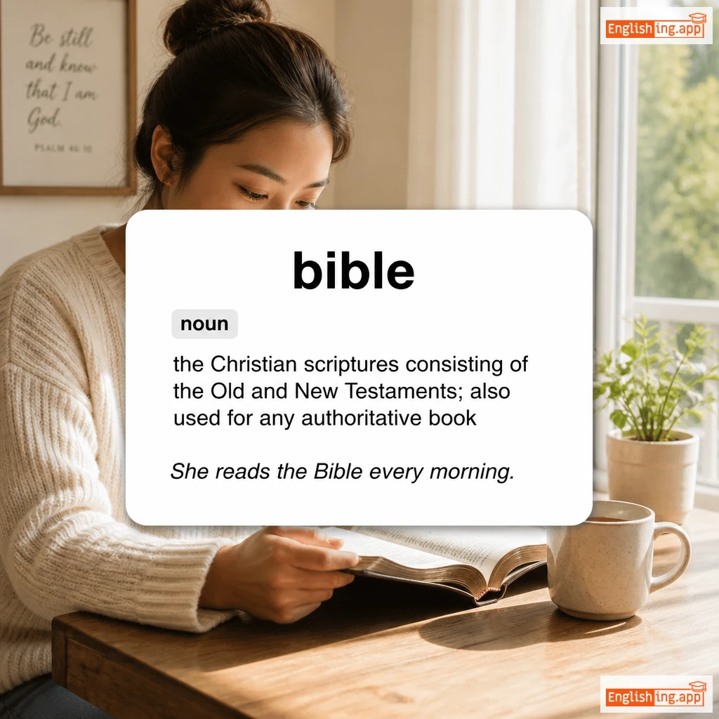 bible definition card — visual illustration of the meaning