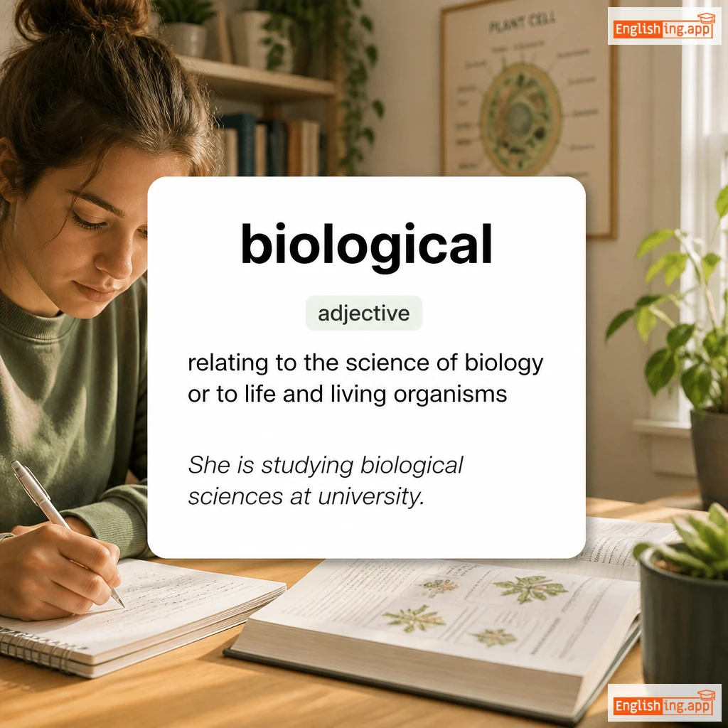 biological definition card — visual illustration of the meaning