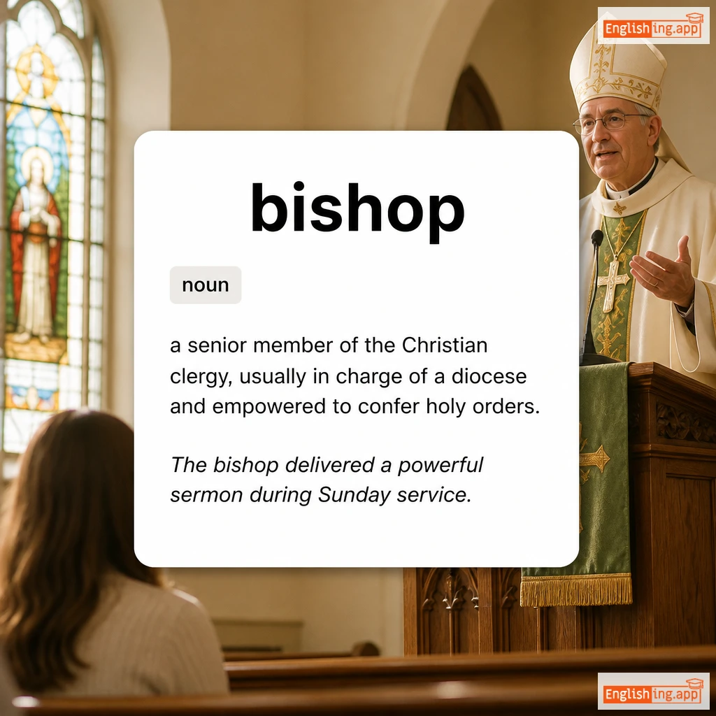 bishop definition card — visual illustration of the meaning