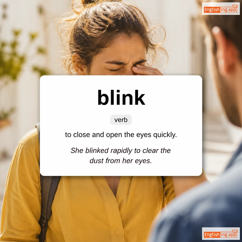 blink definition card — visual illustration of the meaning