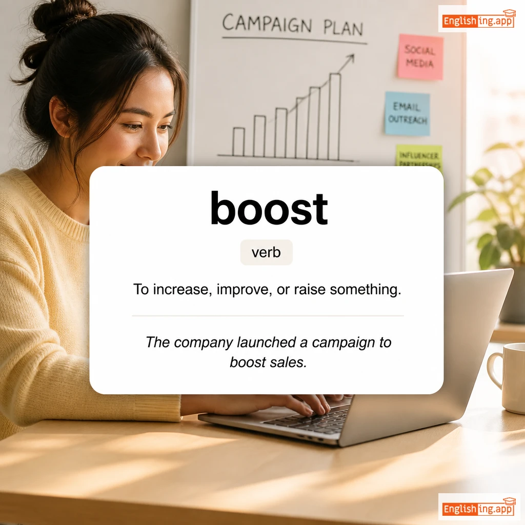 boost definition card — visual illustration of the meaning