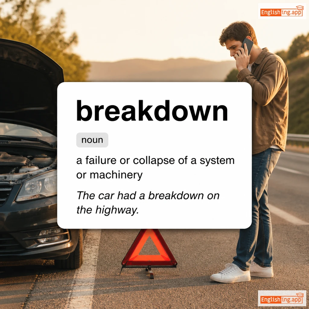 breakdown definition card — visual illustration of the meaning
