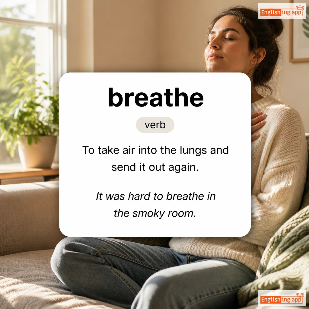 breathe definition card — visual illustration of the meaning