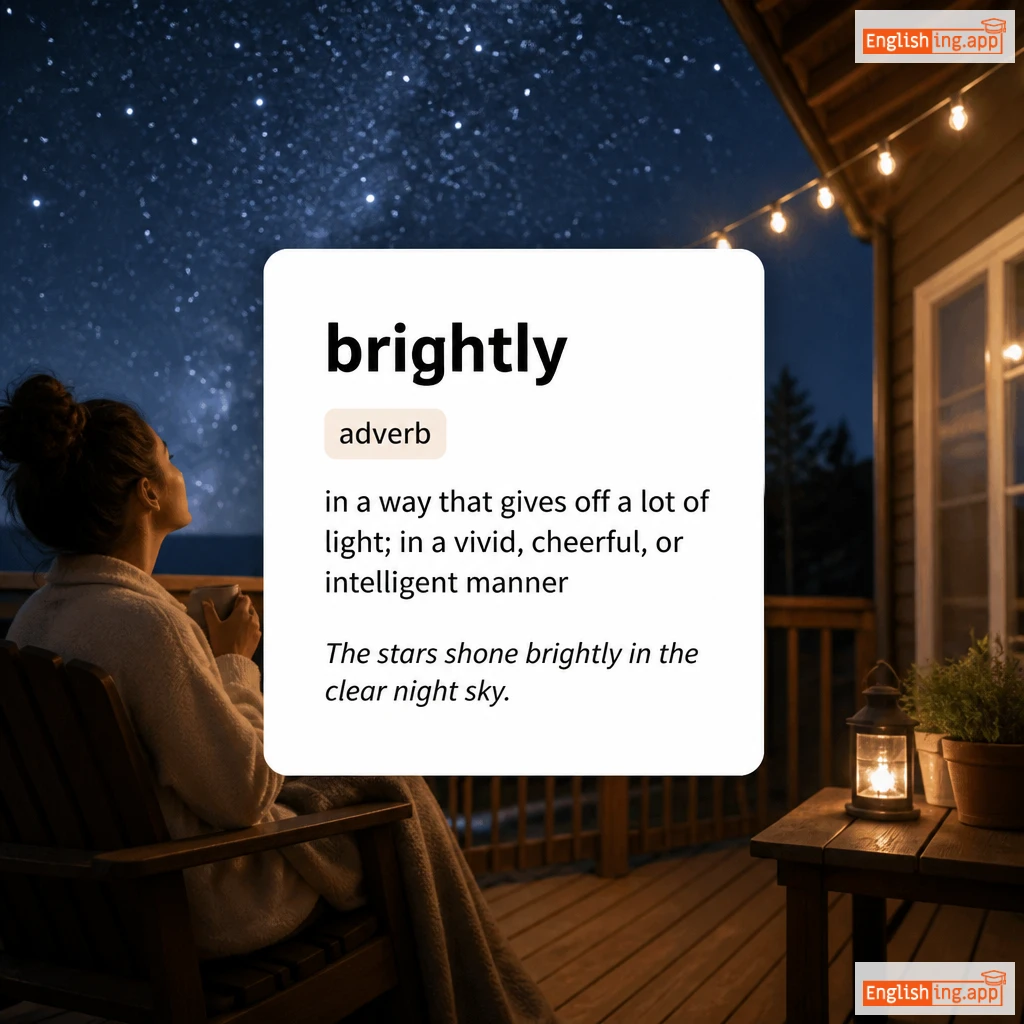 brightly definition card — visual illustration of the meaning