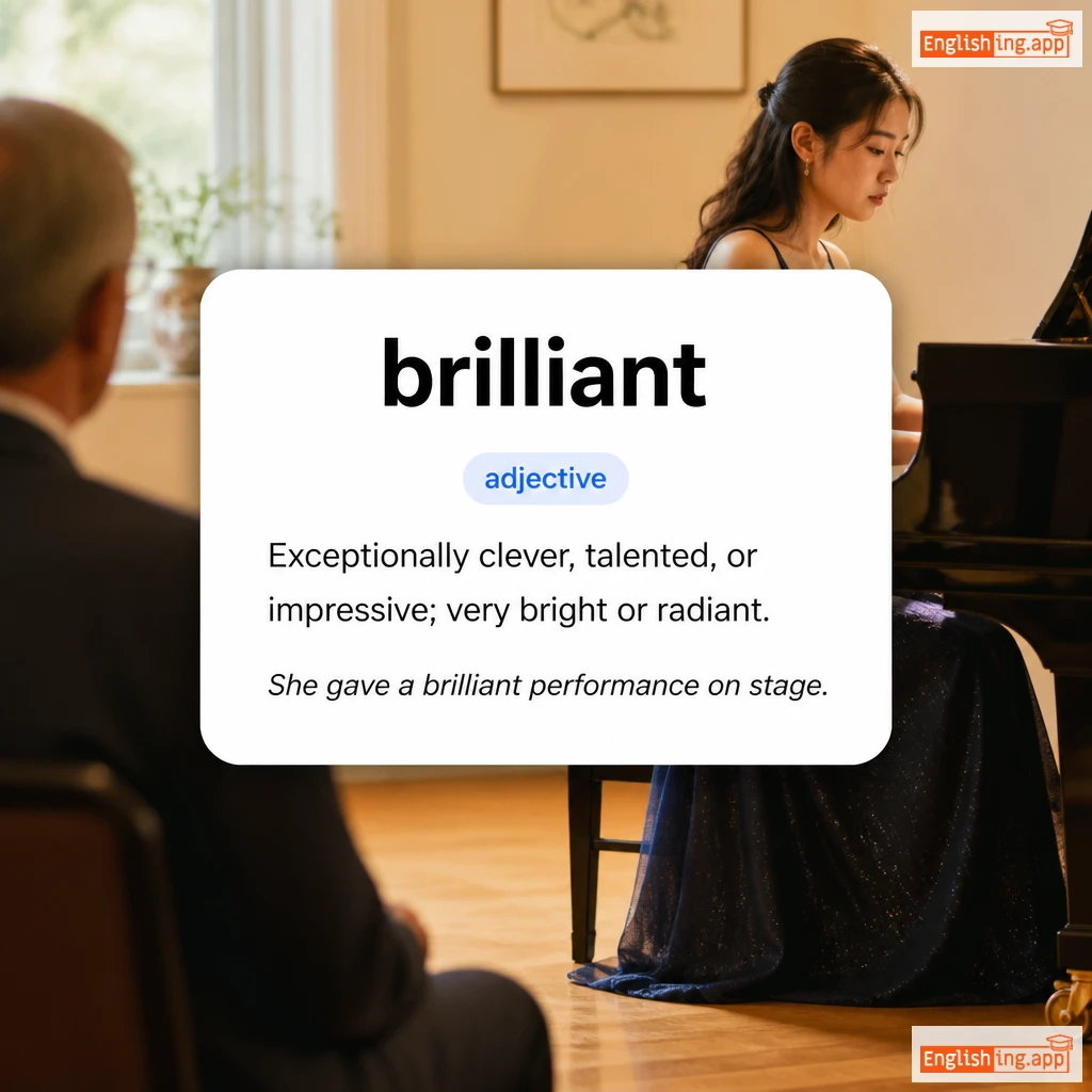 brilliant definition card — visual illustration of the meaning