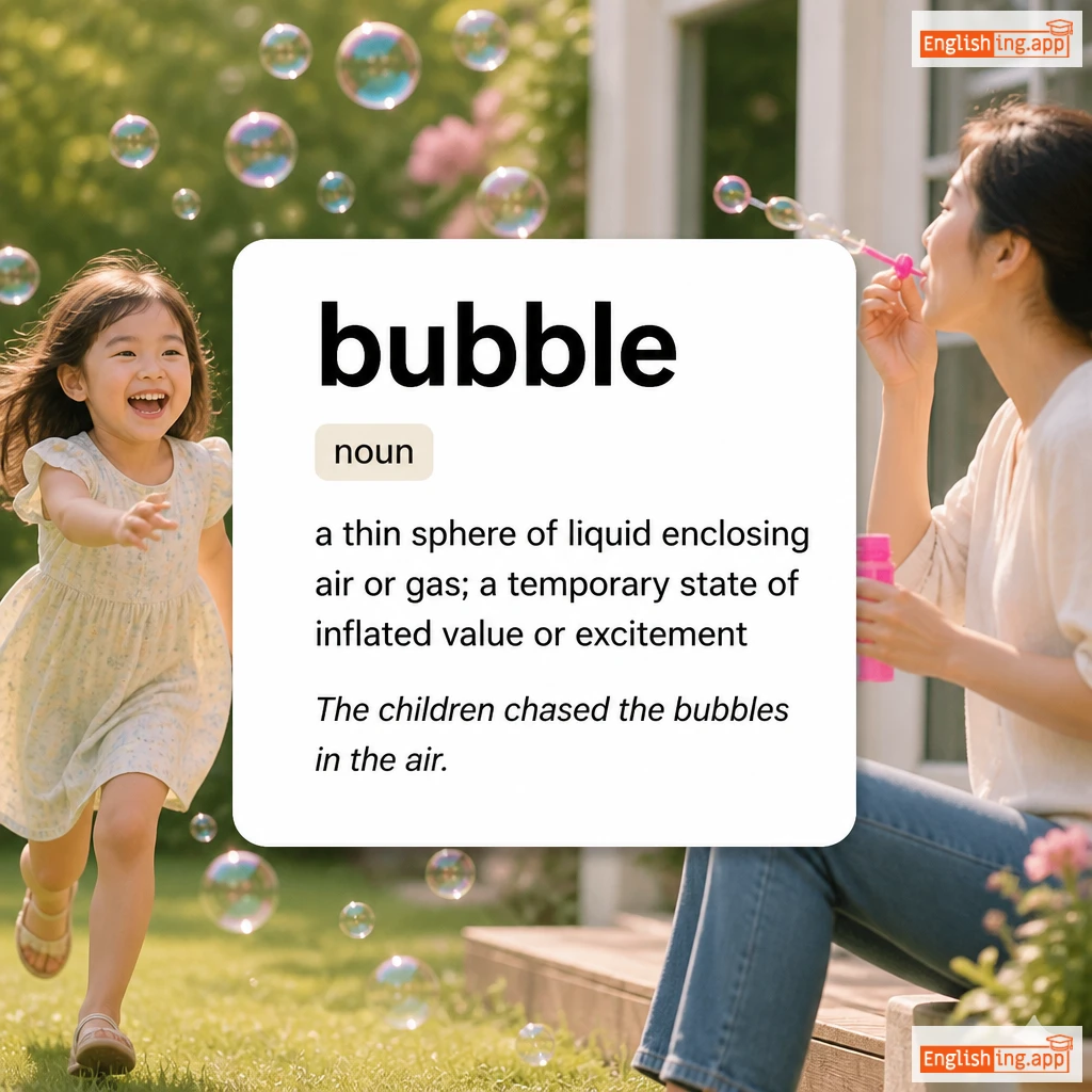 bubble definition card — visual illustration of the meaning