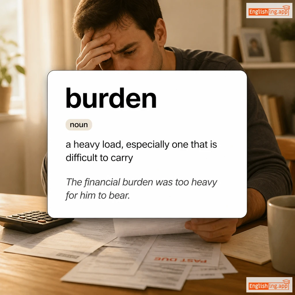 burden definition card — visual illustration of the meaning