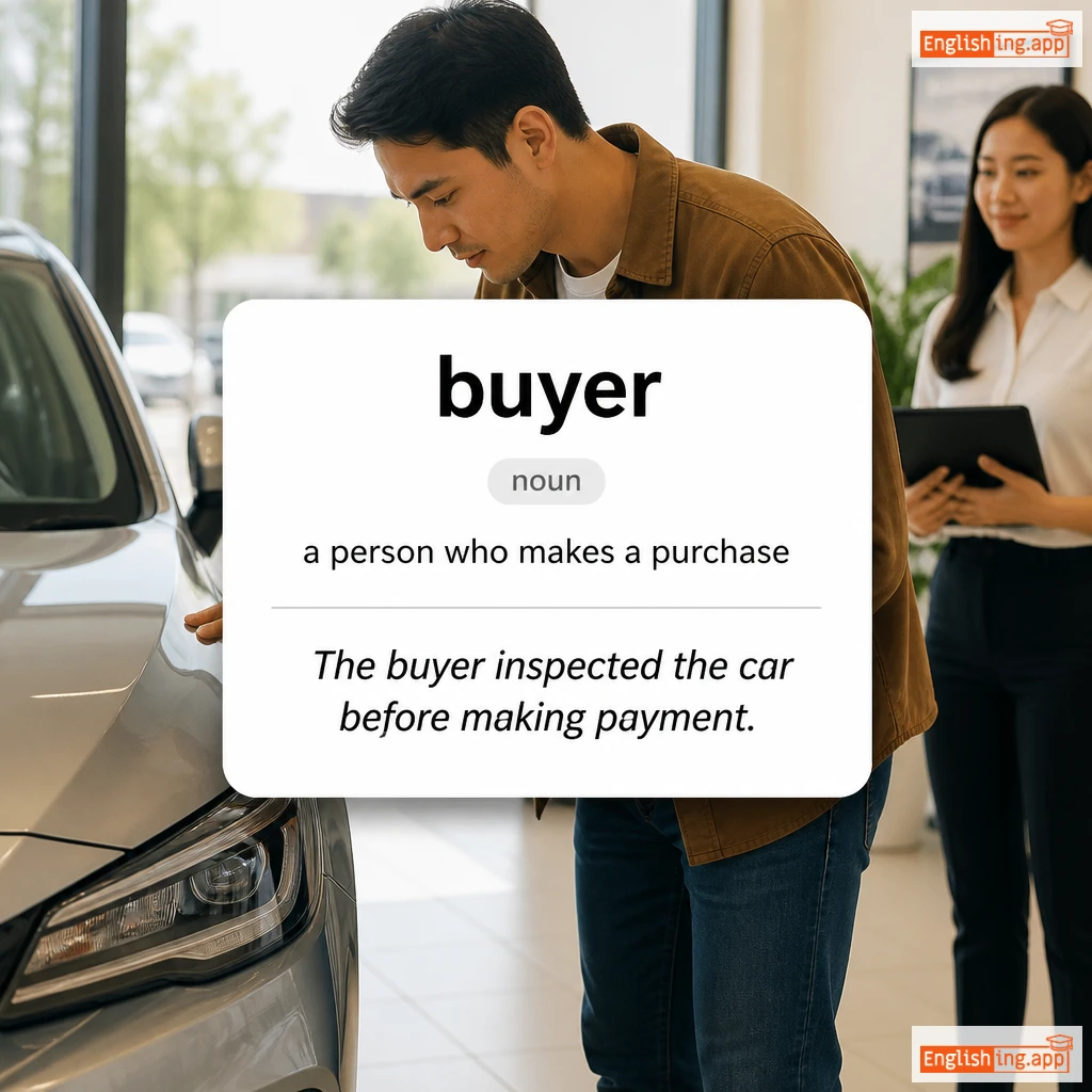 buyer definition card — visual illustration of the meaning