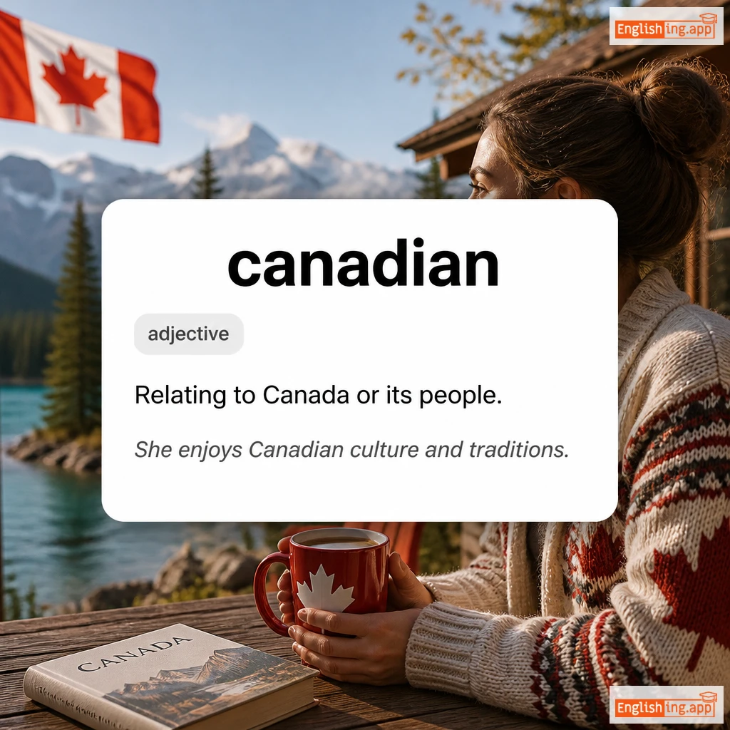 canadian definition card — visual illustration of the meaning