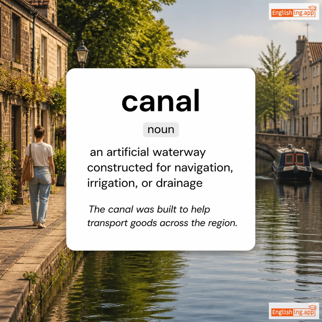 canal definition card — visual illustration of the meaning