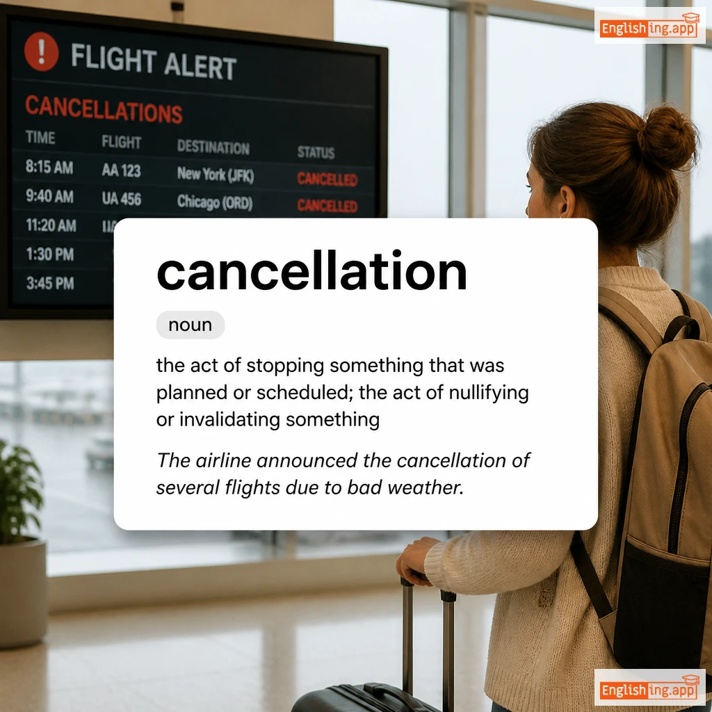 cancellation definition card — visual illustration of the meaning