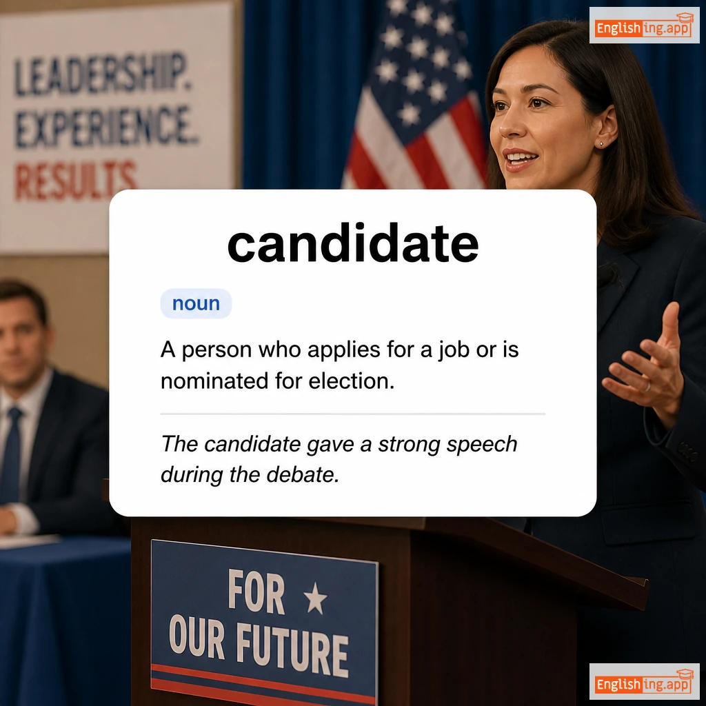 candidate definition card — visual illustration of the meaning