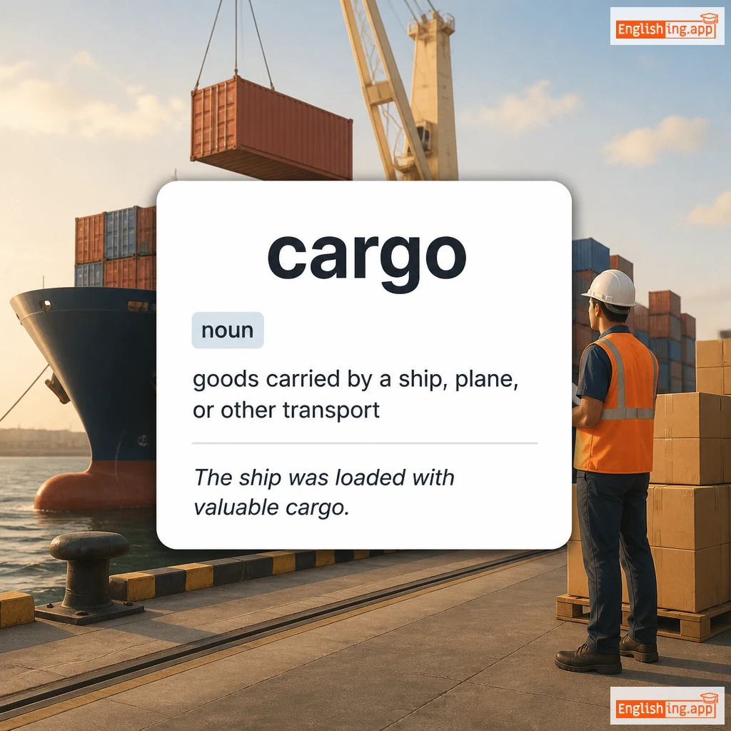 cargo definition card — visual illustration of the meaning