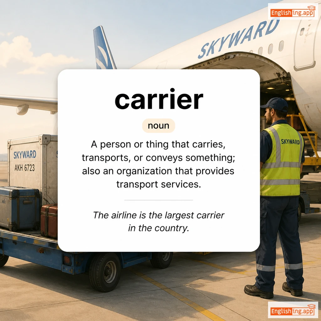 carrier definition card — visual illustration of the meaning