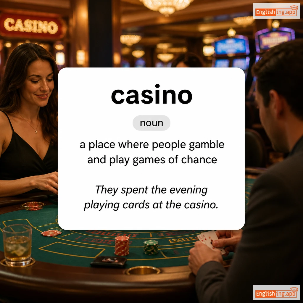 casino definition card — visual illustration of the meaning