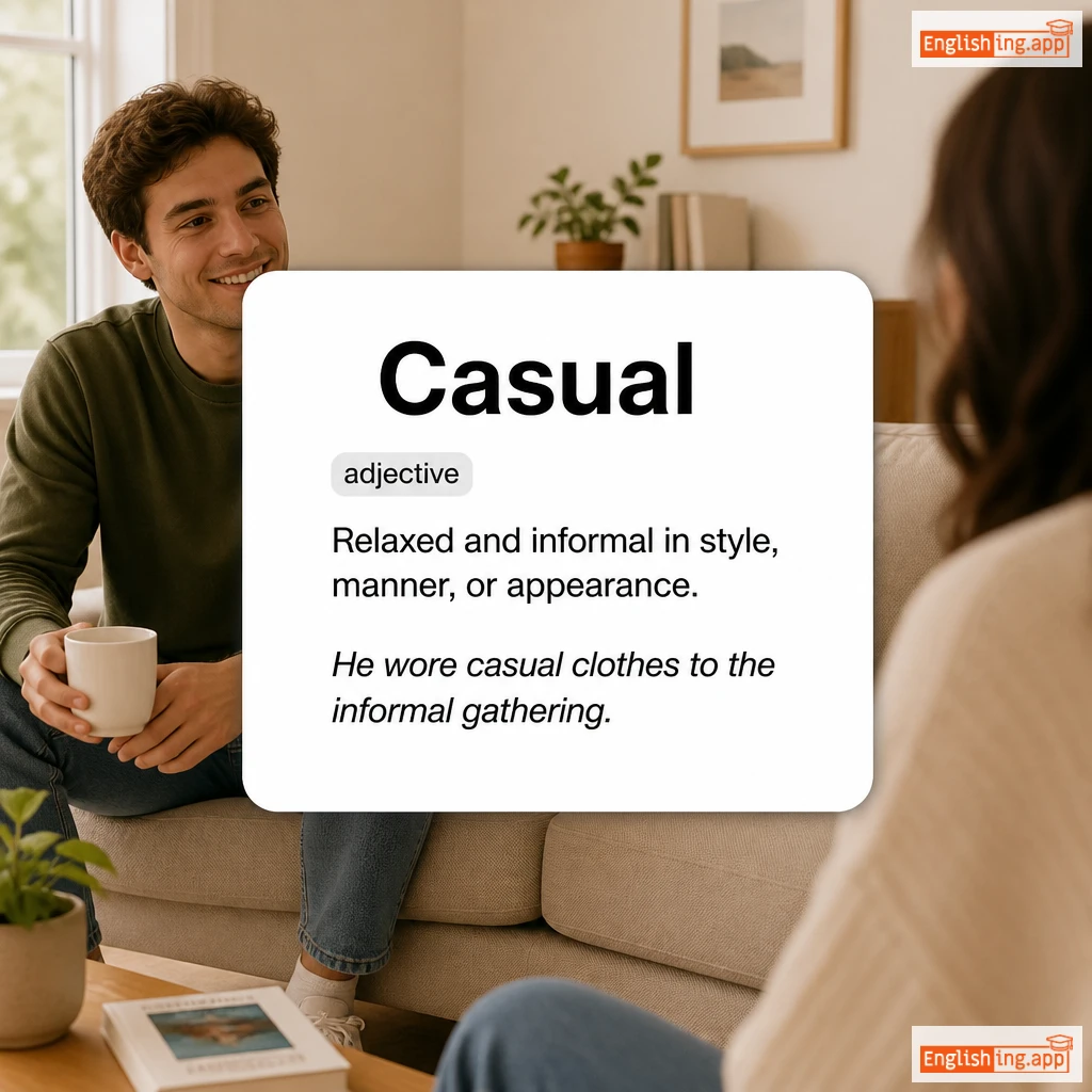 Casual definition card — visual illustration of the meaning