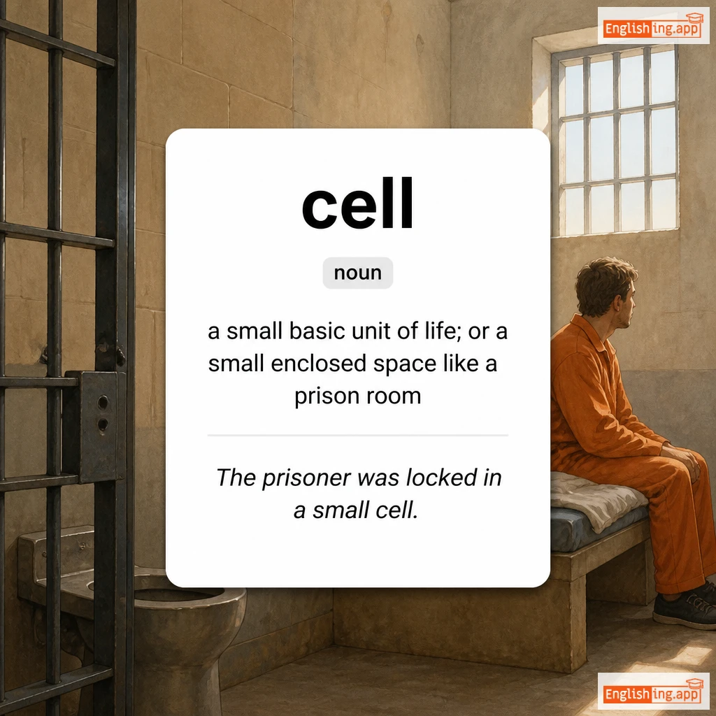 cell definition card — visual illustration of the meaning