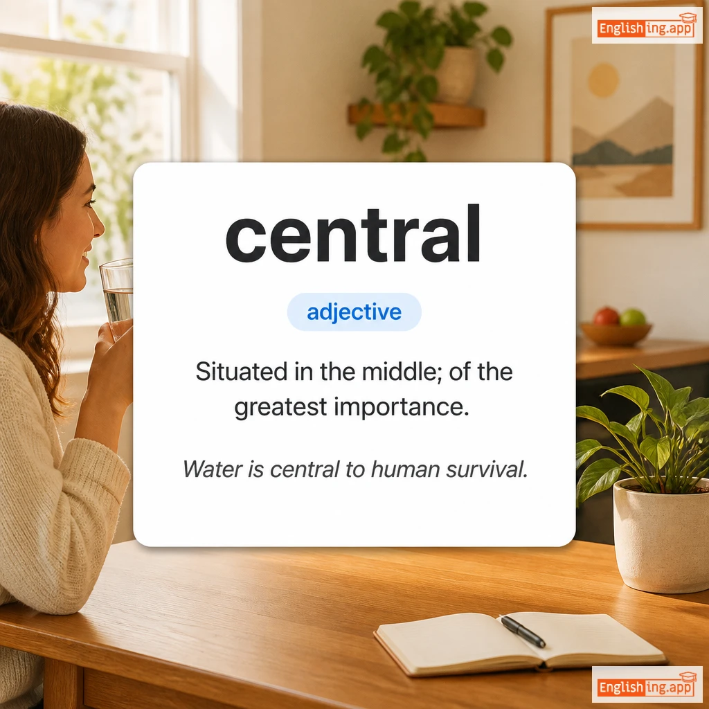central definition card — visual illustration of the meaning