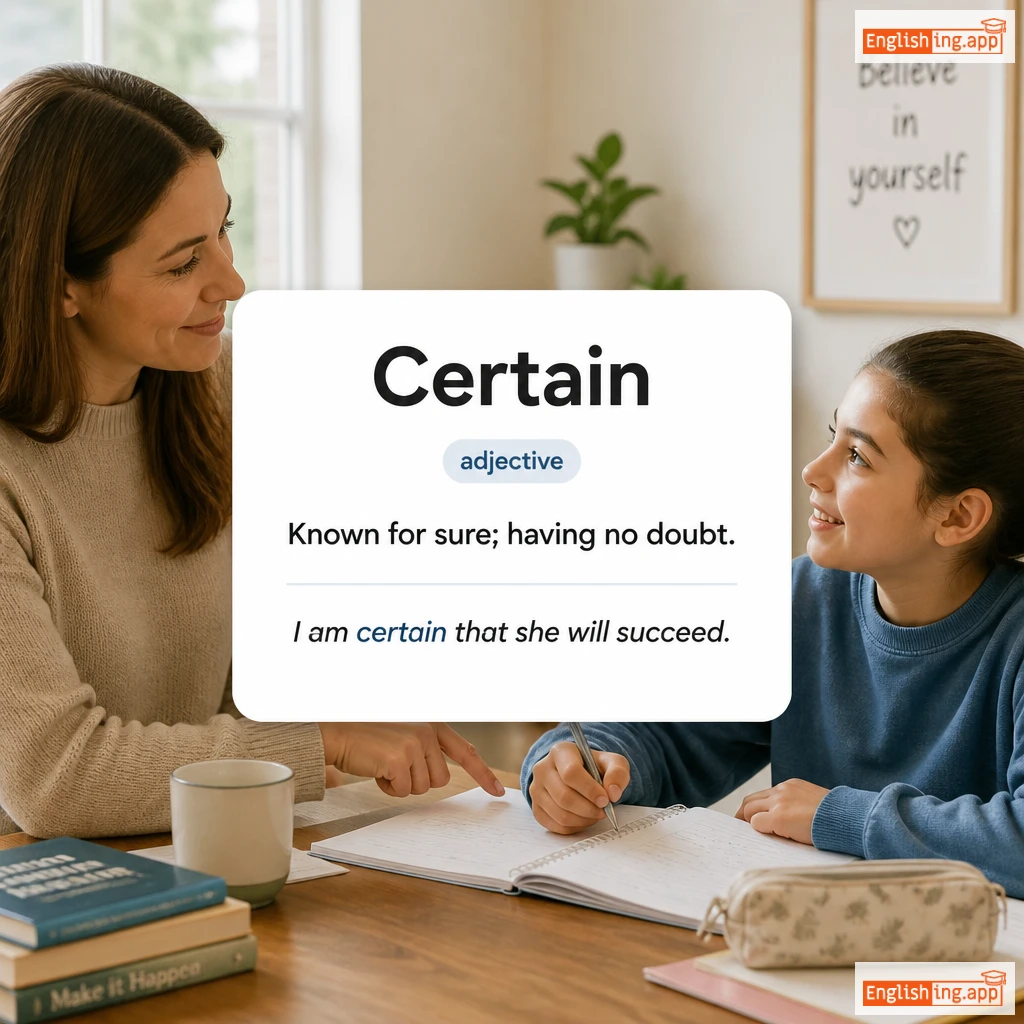Certain definition card — visual illustration of the meaning