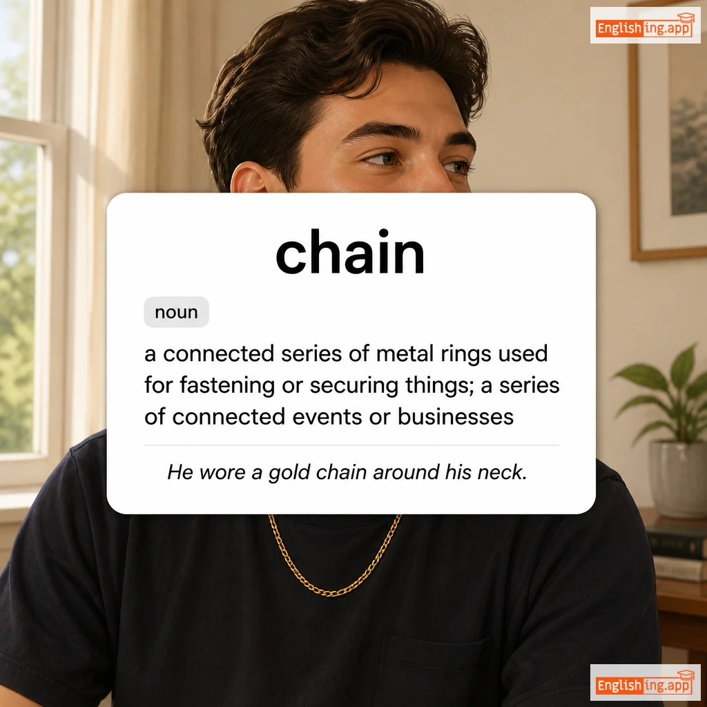 chain definition card — visual illustration of the meaning
