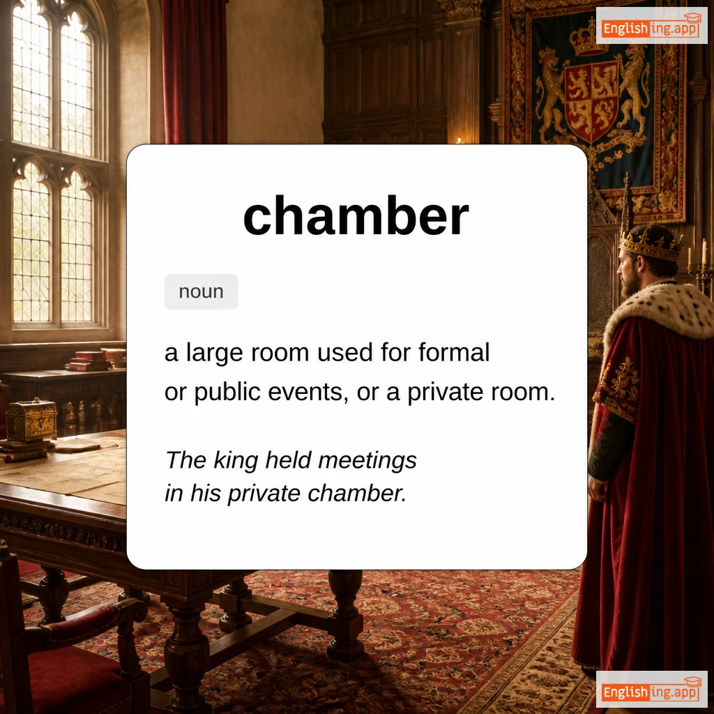 chamber definition card — visual illustration of the meaning