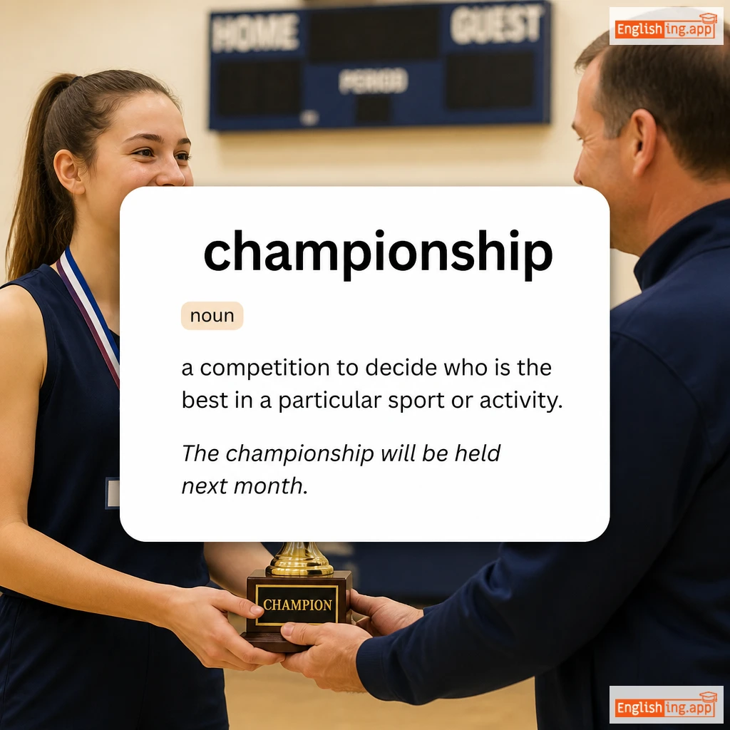 championship definition card — visual illustration of the meaning