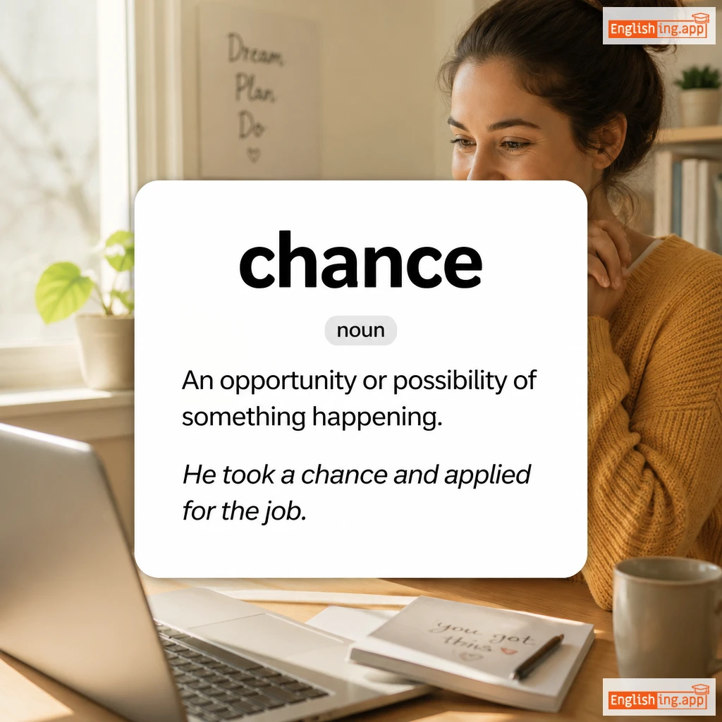 chance definition card — visual illustration of the meaning