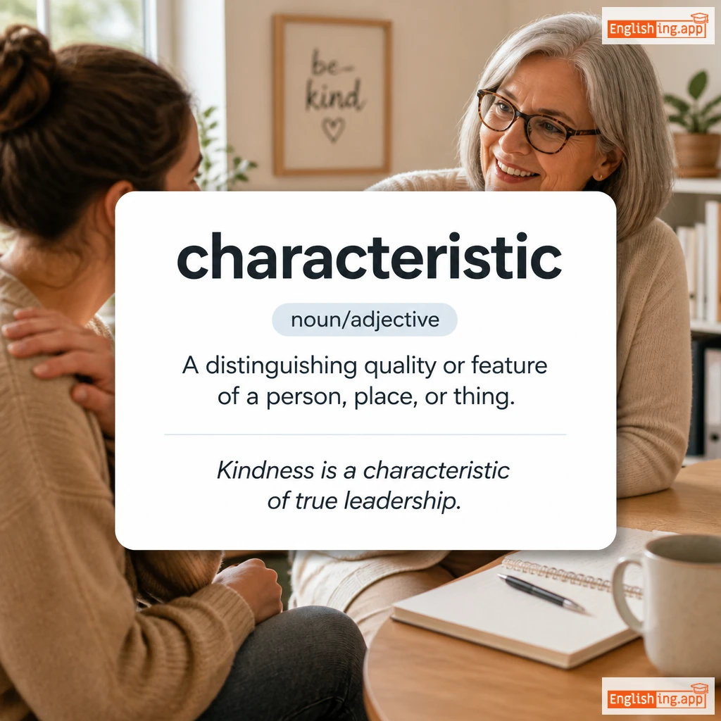 characteristic definition card — visual illustration of the meaning