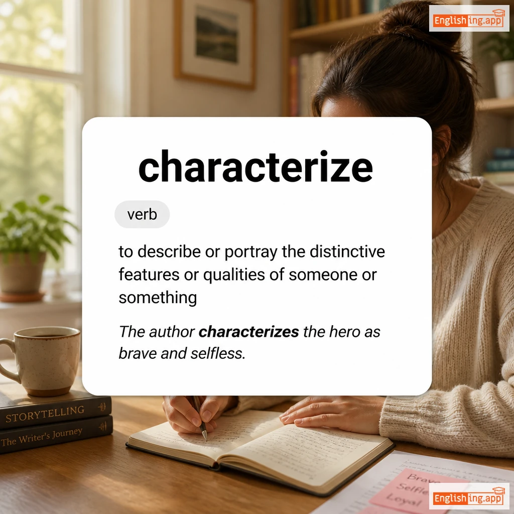 characterize definition card — visual illustration of the meaning