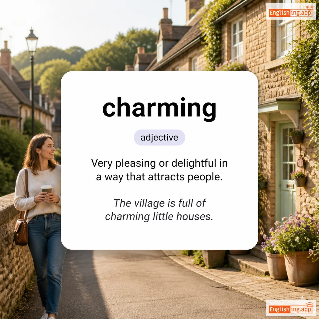 charming definition card — visual illustration of the meaning