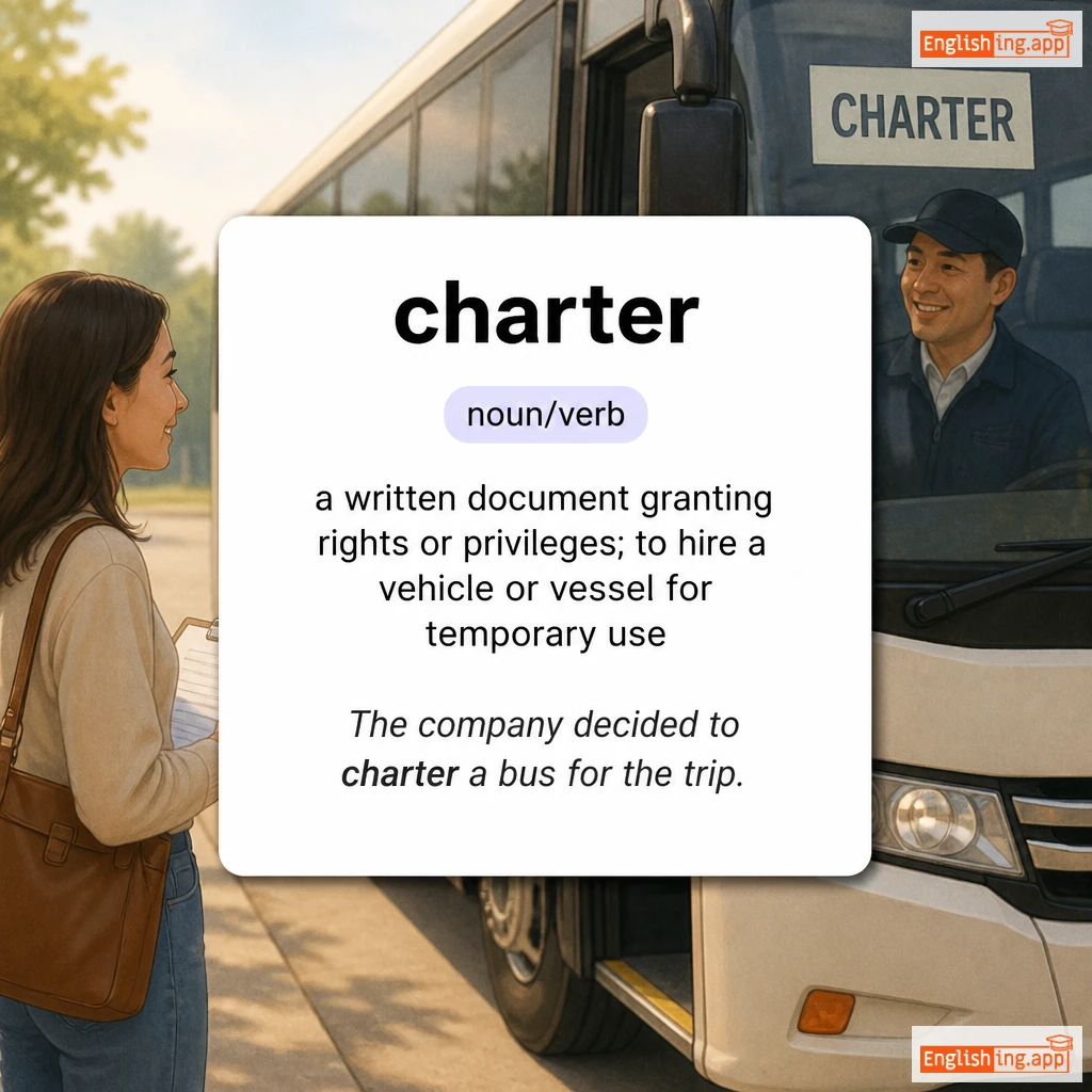 charter definition card — visual illustration of the meaning