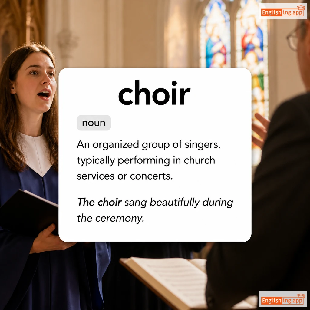 choir definition card — visual illustration of the meaning