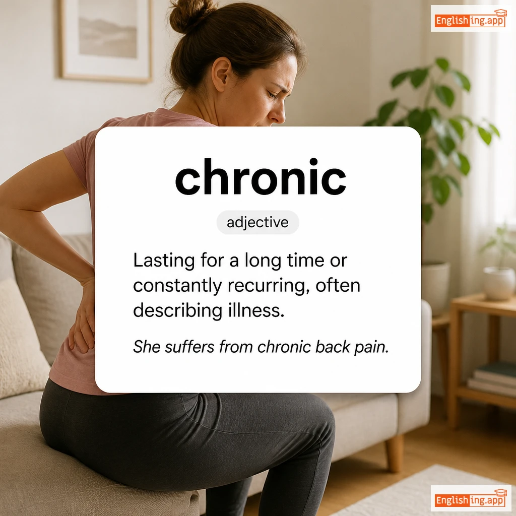 chronic definition card — visual illustration of the meaning