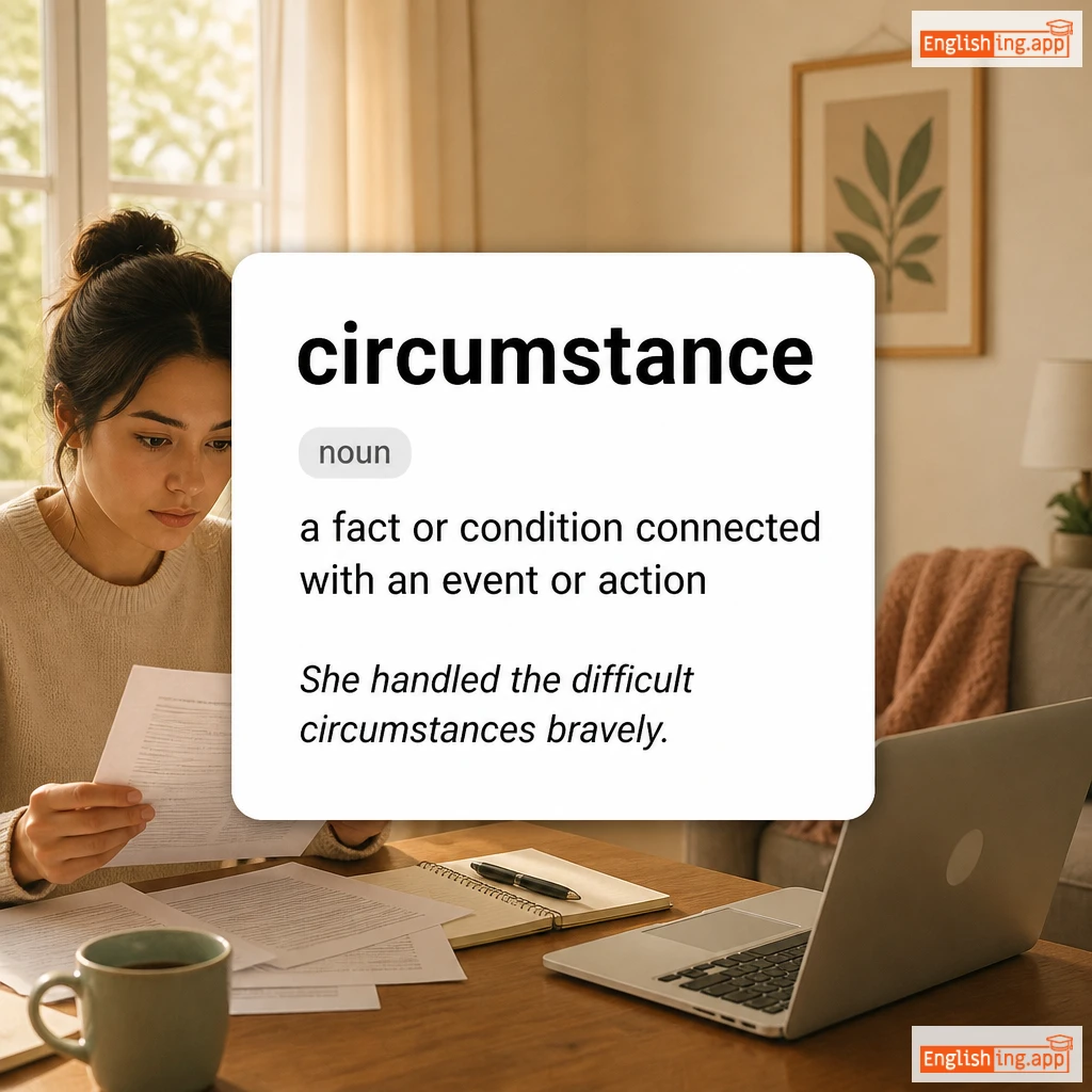 circumstance definition card — visual illustration of the meaning