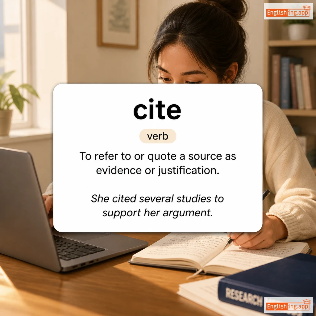 cite definition card — visual illustration of the meaning
