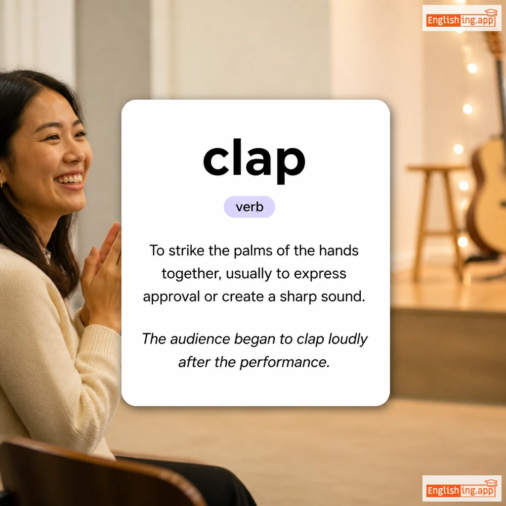 clap definition card — visual illustration of the meaning